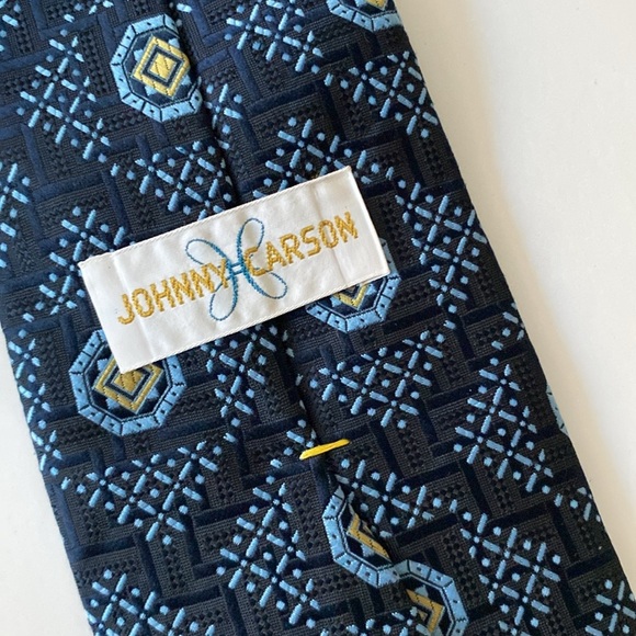 Elegant Blue Patterned Men's Tie - Picture 2 of 4